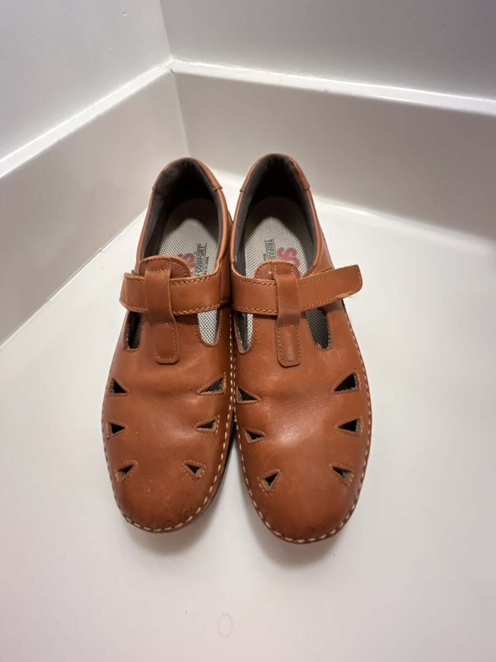 SAS Roamer Chestnut Brown Leather Mary Jane Comfort Shoes